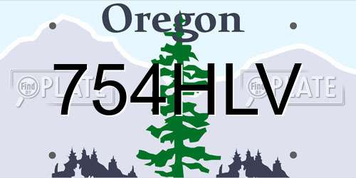 754HLV Oregon License Plate