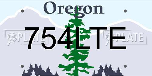 754LTE Oregon License Plate
