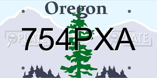 754PXA Oregon License Plate