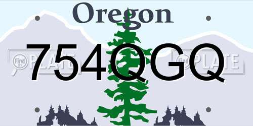 754QGQ Oregon License Plate