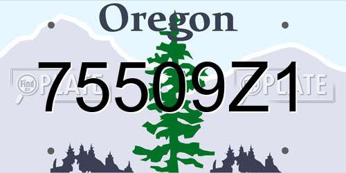 75509Z1 Oregon License Plate