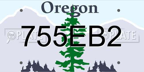 755EB2 Oregon License Plate