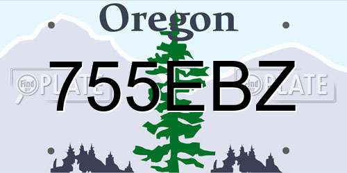 755EBZ Oregon License Plate