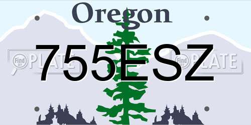 755ESZ Oregon License Plate