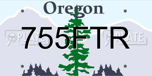 755FTR Oregon License Plate