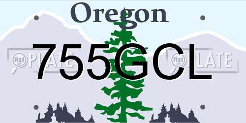 755GCL Oregon License Plate