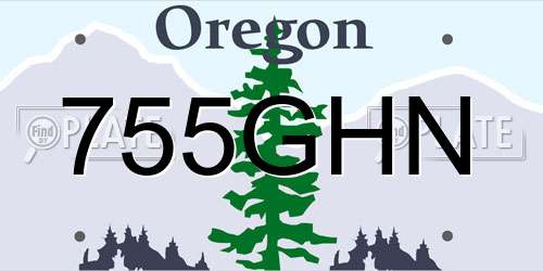 755GHN Oregon License Plate