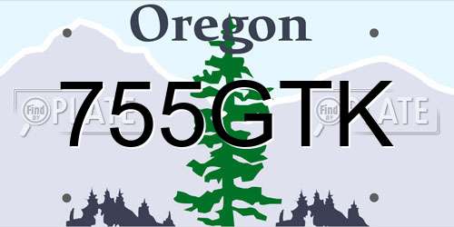 755GTK Oregon License Plate