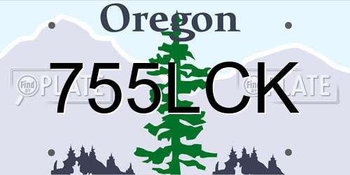 755LCK Oregon License Plate