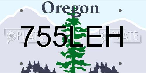 755LEH Oregon License Plate