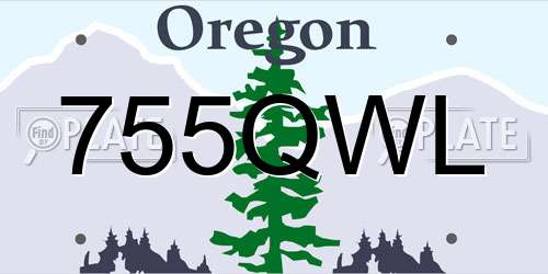 755QWL Oregon License Plate