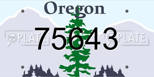 75643 Oregon License Plate