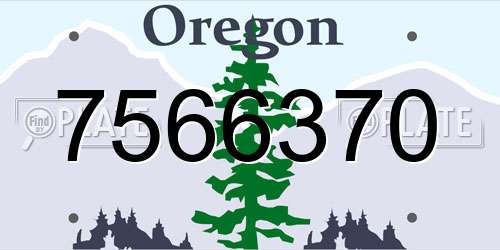 7566370 Oregon License Plate