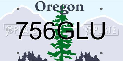 756GLU Oregon License Plate