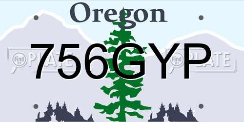 756GYP Oregon License Plate