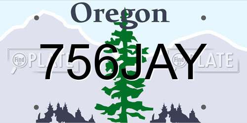 756JAY Oregon License Plate