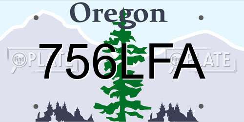 756LFA Oregon License Plate