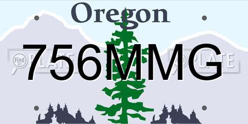 756MMG Oregon License Plate
