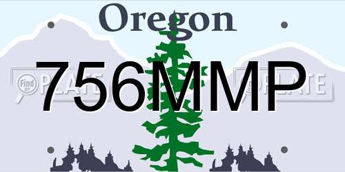 756MMP Oregon License Plate