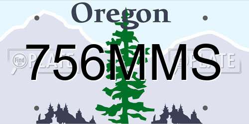 756MMS Oregon License Plate