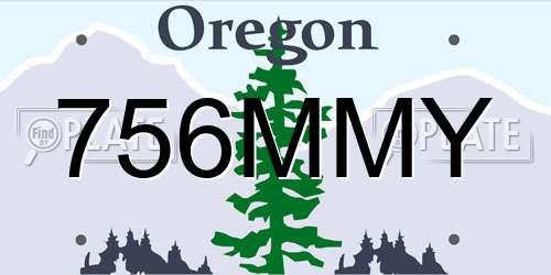 756MMY Oregon License Plate