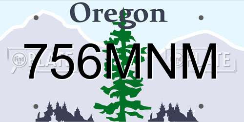 756MNM Oregon License Plate