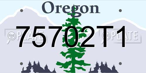 75702T1 Oregon License Plate