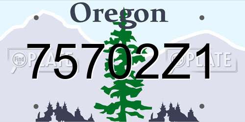 75702Z1 Oregon License Plate
