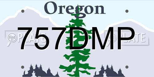 757DMP Oregon License Plate