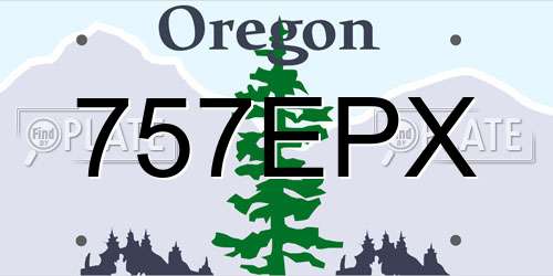 757EPX Oregon License Plate
