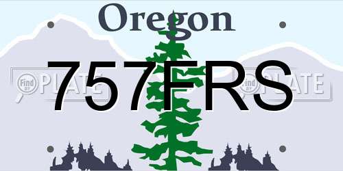 757FRS Oregon License Plate
