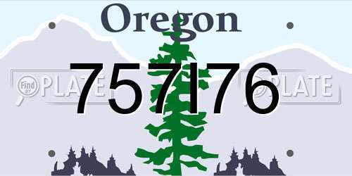 757I76 Oregon License Plate
