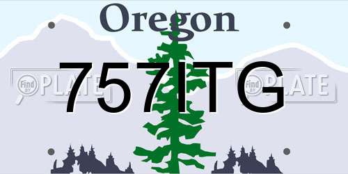 757ITG Oregon License Plate