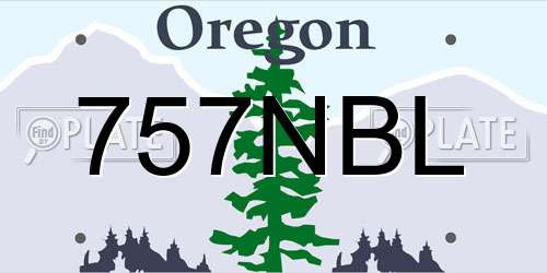 757NBL Oregon License Plate