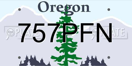 757PFN Oregon License Plate