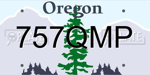 757QMP Oregon License Plate
