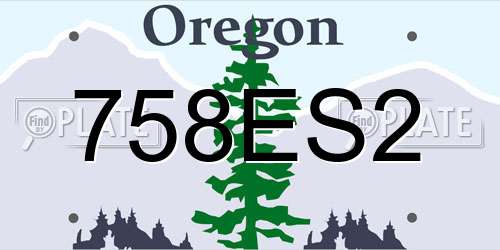 758ES2 Oregon License Plate