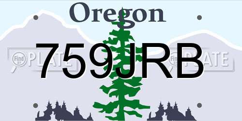 759JRB Oregon License Plate