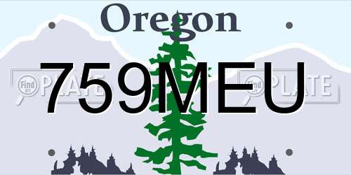 759MEU Oregon License Plate