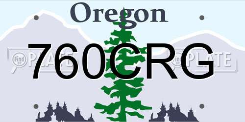 760CRG Oregon License Plate