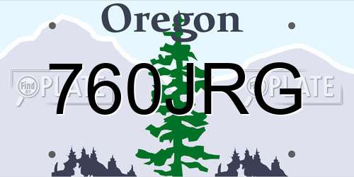 760JRG Oregon License Plate