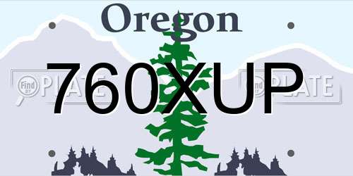 760XUP Oregon License Plate