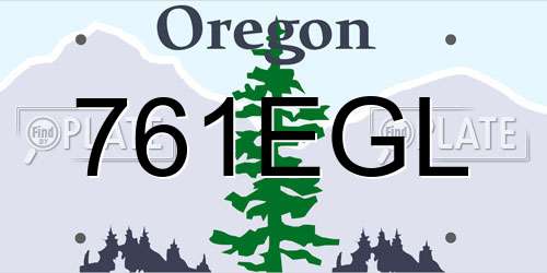 761EGL Oregon License Plate