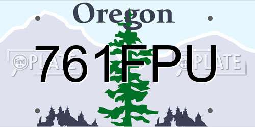 761FPU Oregon License Plate