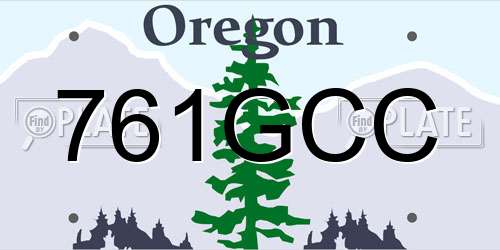 761GCC Oregon License Plate