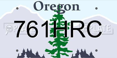 761HRC Oregon License Plate