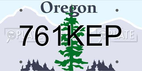 761KEP Oregon License Plate