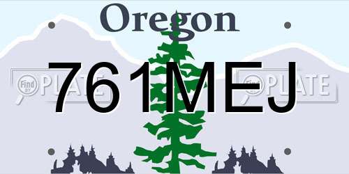 761MEJ Oregon License Plate