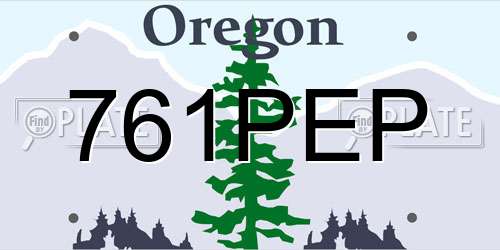 761PEP Oregon License Plate