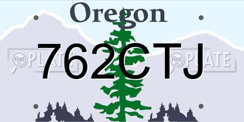 762CTJ Oregon License Plate